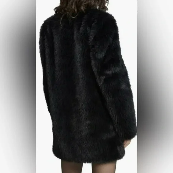 Bardot Faux Fur Mob Wife Coat NWT